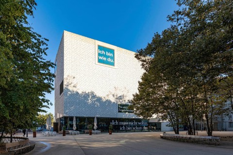 Vorarlberg Museum on Kornmarktplatz, State Museum, Bregenz, Lake Constance, Vorarlberg, Austria,