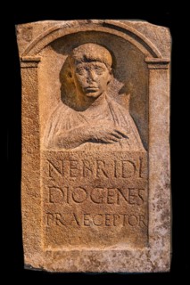Tombstone of Nebris, 1st century, National Archaeological Museum, Villa Cassis Faraone, UNESCO