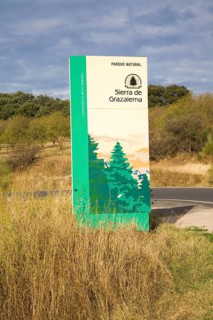 Sign for Sierra de Grazalema natural park, Cadiz province, Spain, Europe