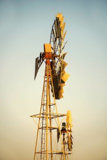 Wind turbine for pumping water, Namibia, Africa