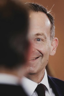 Volker Wissing (FDP), Federal Minister of Transport and Digital Affairs, recorded during the weekly