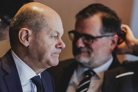 (L-R) Olaf Scholz (SPD), Federal Chancellor, and Wolfgang Schmidt (SPD), Head of the Federal