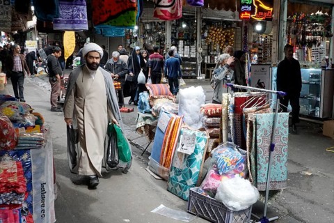 Mullah in a bazaar in Tehran, Iran, 18/03/2019, Asia