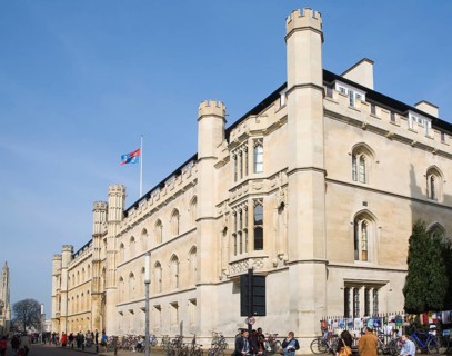 Corpus Christi college exterior, Trumpington Street, Cambridge University, England, United Kingdom,