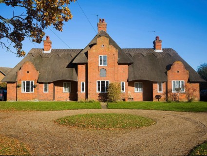 Almshouse building providing housing for the elderly, Wangford, Suffolk, England, United Kingdom,