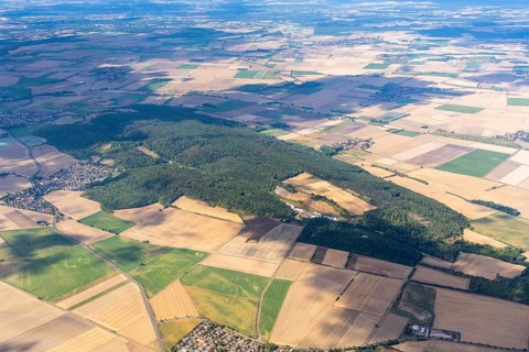 Aerial photo, Asse, mountain range, Remlinger Herse. Mine, Asse II, salt mine, research mine,