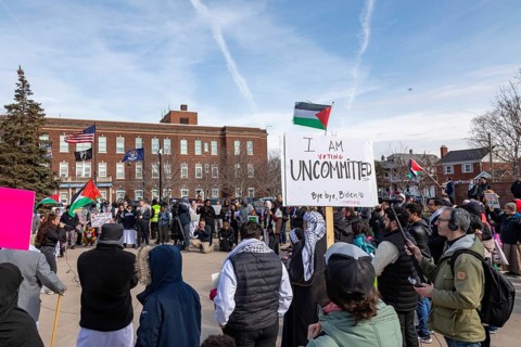 Hamtramck, Michigan USA, 25 February 2024, Two days ahead of Michigan's Presidential primary