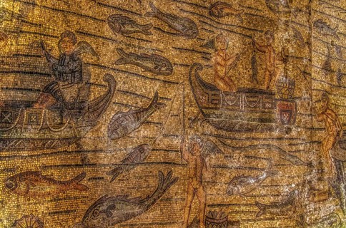 Basilica of Aquileia from the 11th century, largest floor mosaic of the Western Roman Empire,