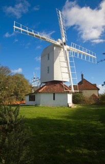 Thorpeness Windmill, Suffolk, England is a post mill built 1803 moved from Aldringham in 1923. It