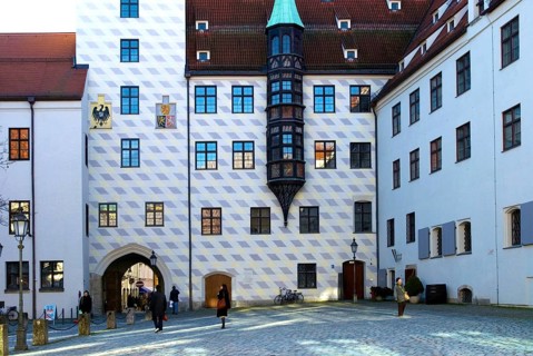 Alter Hof, Alte Veste or Ludwigsburg, Old Courtyard, Munich, Bavaria, Germany, Europe