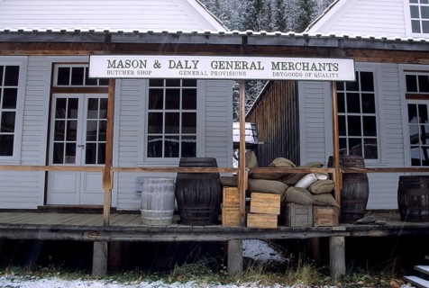 Barkerville, Gold Rush Historic Town and Park in winter, ghost town, British Columbia, Canada,
