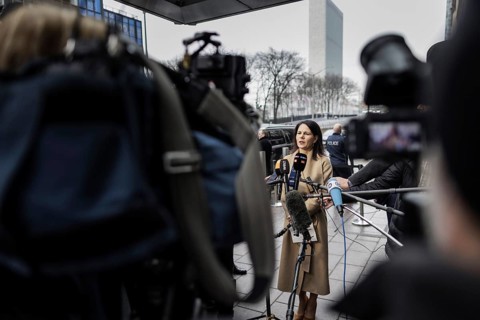 Annalena Baerbock (Alliance 90/The Greens), Federal Foreign Minister, photographed during a press