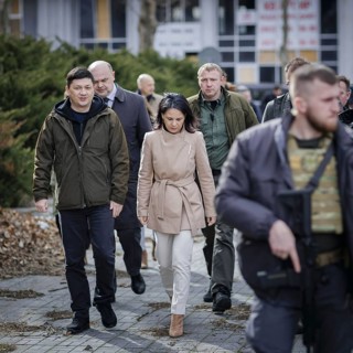 Annalena Baerbock (Alliance 90/The Greens), Federal Foreign Minister, visits the former seat of the
