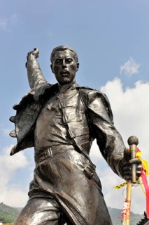 Memorial to Freddie Mercury, 1946, 1991, on the Quai de la Rouvenaz, Montreux, Canton of Vaud,
