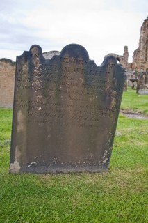 Eighteenth and nineteenth century gravestones at Tynemouth priory, Northumberland, England, United