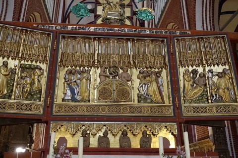 Altar of the Cross, Doberan Minster, former Cistercian monastery, Bad Doberan, Mecklenburg-Western