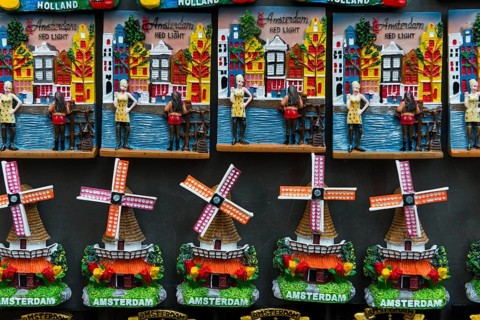Canal houses as souvenir, magnet, magnetic, souvenir, fridge magnet, symbolic, city trip, holiday,