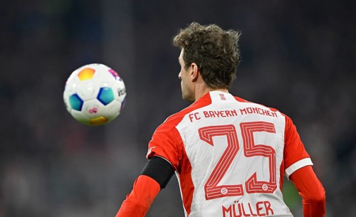 Thomas Mueller FC Bayern Muenchen FCB (25) Action on the ball Allianz Arena, Munich, Bavaria,
