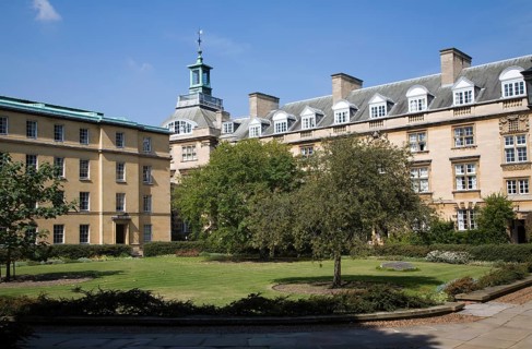 Historic Third Court building and lawn, Christ's College, University of Cambridge, England, United