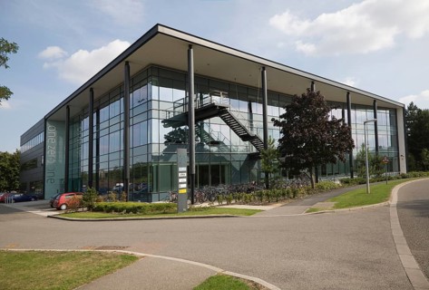 New one zero one building housing modern high-tech businesses located in Cambridge Science park,
