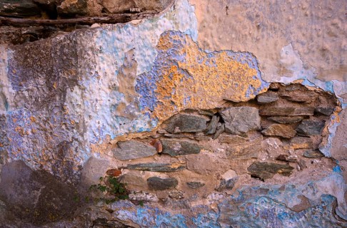 Wall, weathered, paint, peeling, Acropolis, Heptapyrgion, fortress, citadel, Thessaloniki,