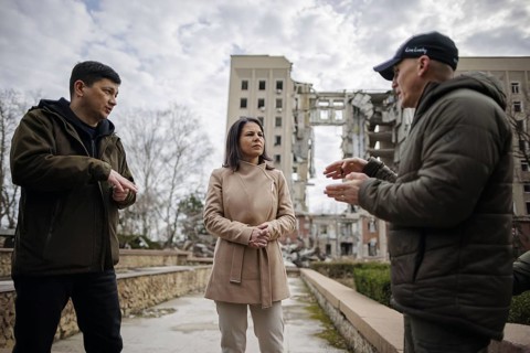 Annalena Baerbock (Alliance 90/The Greens), Federal Foreign Minister, visits the former seat of the