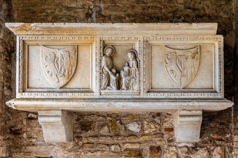 Sarcophagus, Basilica of Aquileia from the 11th century, largest floor mosaic of the Western Roman
