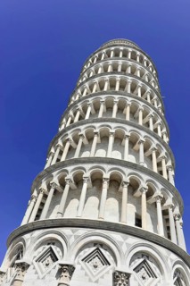 Detail, Leaning Tower of Pisa, Torre Pendente, UNESCO World Heritage Site, Pisa, Tuscany, Italy,
