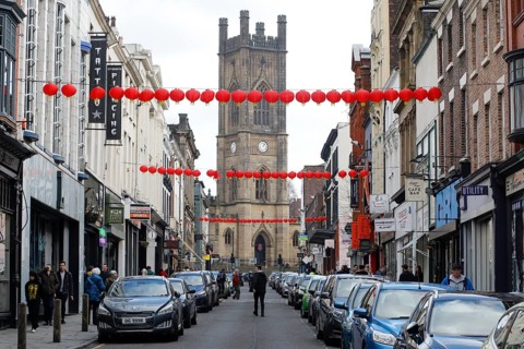 View of Bold Street in Liverpool, 01/03/2019