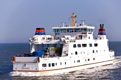 Ferryboat, Norderney-Norddeich, East Frisia, Germany, Europe