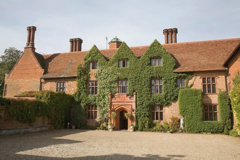 Woodhall manor Tudor house, Sutton, Suffolk, England used as a wedding venue
