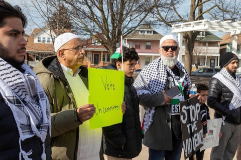 Hamtramck, Michigan USA, 25 February 2024, Two days ahead of Michigan's Presidential primary