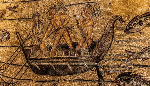 Basilica of Aquileia from the 11th century, largest floor mosaic of the Western Roman Empire,