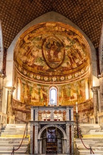 Fesco of the apse, Basilica of Aquileia from the 11th century, largest floor mosaic of the Western