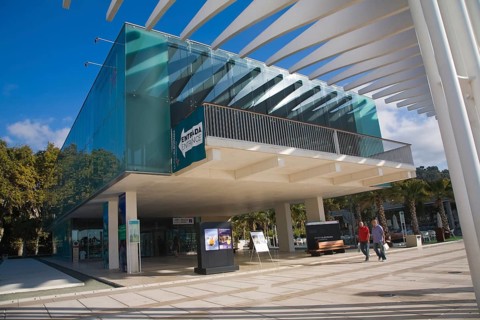 Museo Alborania Aula del Mar at the Quay two El Palmeral de las Sorpresas port development of the