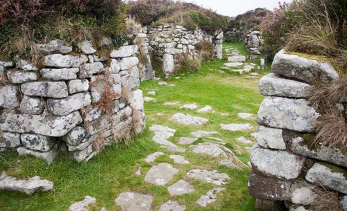 Chysauster Ancient Village is a late Iron Age and Romano-British village of courtyard houses in