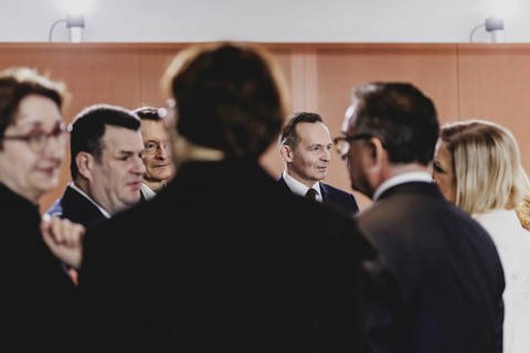 (L-R) Klara Geywitz (SPD), Federal Minister of Housing, Urban Development and Building, Hubertus
