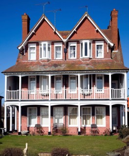 Edwardian style homes in Hamilton Gardens, Felixstowe, Suffolk, England, United Kingdom, Europe