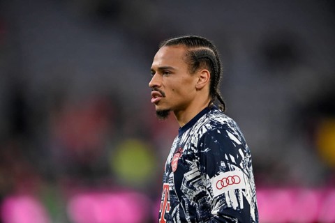 Warm-up training Leroy Sane FC Bayern Muenchen FCB (10) Portrait, Allianz Arena, Munich, Bavaria,