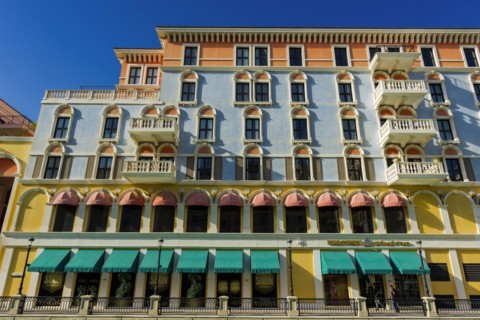 Qanat Quatier with Venetian-style buildings in Doha, Venice, replica, copy, fake, city, urban,