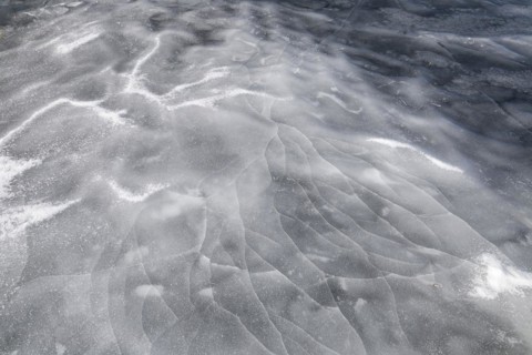 Winter, ice structure, Saint Lawrence River, Province of Quebec, Canada, North America