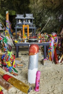 Princess cave at Phra Nang beach near Krabi, fertility, fertility temple, penis, dildo, penis