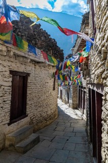 Historical village of Marpha, Jomsom, Nepal, Asia