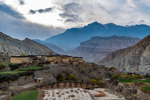 Remote Tetang village, Kingdom of Mustang, Nepal, Asia