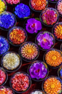 Handmade soap in exotic shapes and colours, market, evening market, night market, craft, sale,