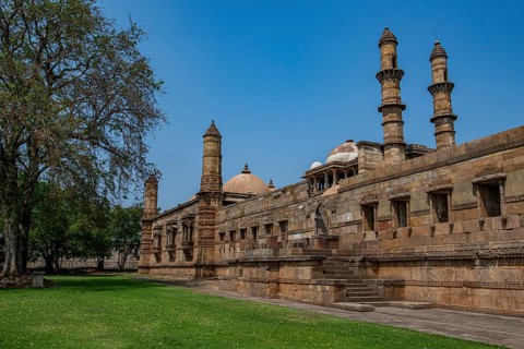 Jami mosque, Unesco site Champaner-Pavagadh Archaeological Park, Gujarat, India, Asia