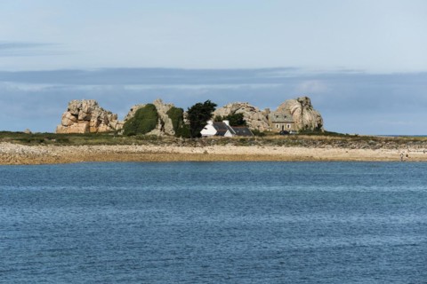 House between rocks, Castel Meur, La Gouffre, Plougrescant, Cote de Granit Rose, Cotes d'Armor,
