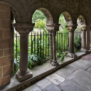 Columns, portico, Canterbury Cathedral, The Cathedral of Christ Church, interior view, Canterbury,