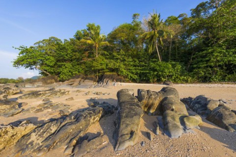 Walk at the beach landscape at Silent beach in Khao lak, beach, sandy beach, panorama, beach