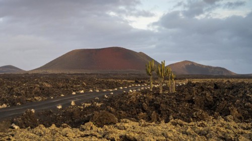 Caldera Colorada, Parque Natural de Los Volcanes, Masdache, Lanzarote, Canary Islands, Spain,